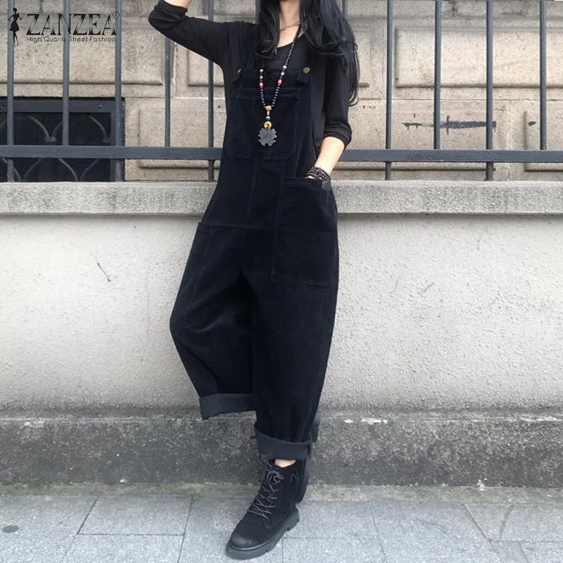 Naisten Corduroy Jumpsuit