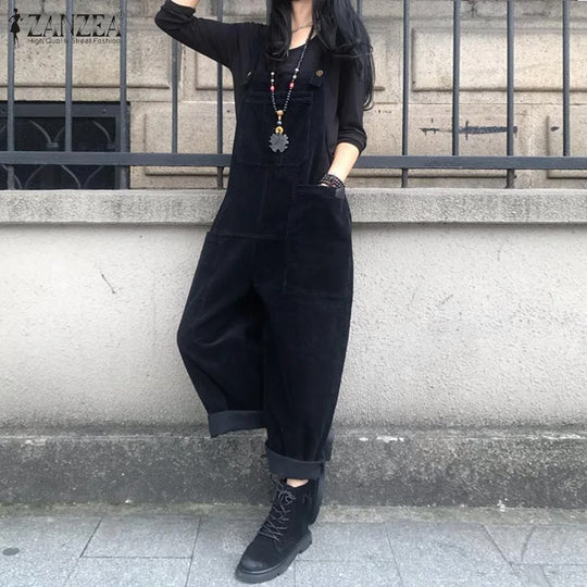 Naisten Corduroy Jumpsuit
