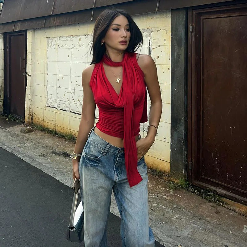 Naisten Bandage Slim Fit Tank Top