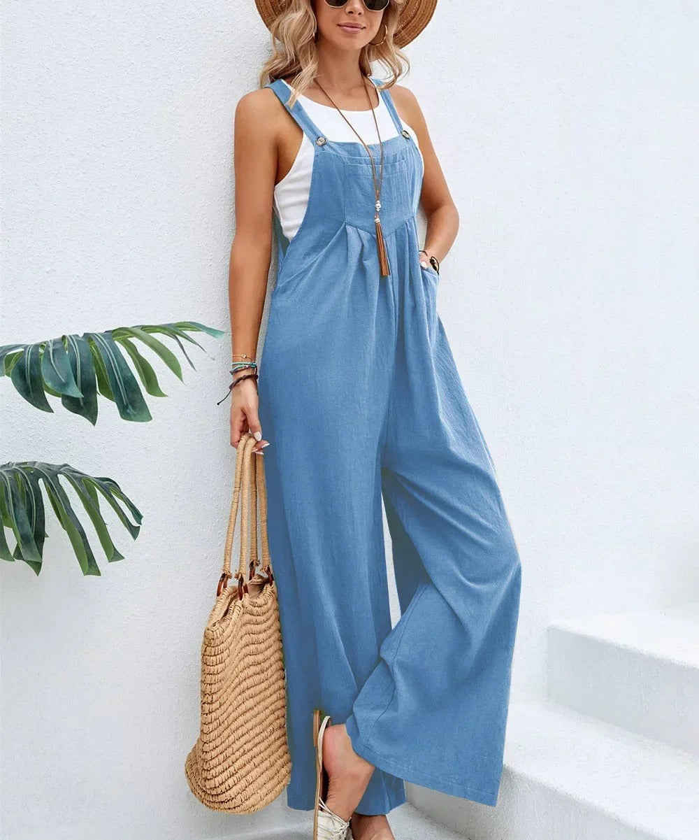 Naisten leveä jalka Baggy Bib Jumpsuit