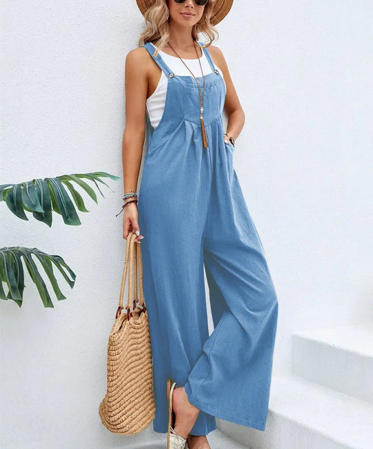 Naisten leveä jalka Baggy Bib Jumpsuit