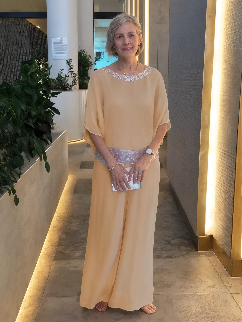 Naisten Iltapuku | Glitter Yläosa | Palazzo-Tyyli | Kaksiosainen Juhla-asu | Elegantti ja Kevyt