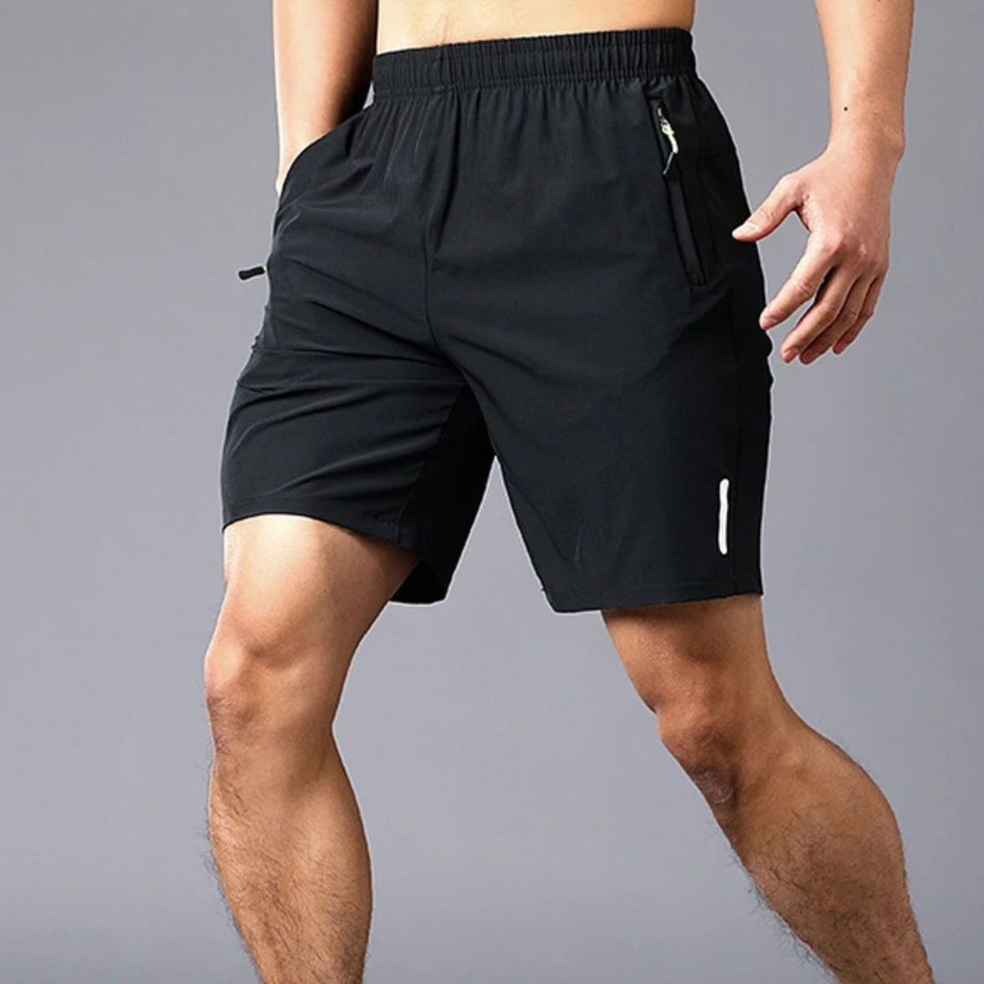 Miesten nopeasti kuivuvat fitness-shortsit
