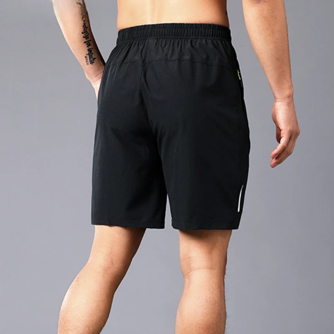 Miesten nopeasti kuivuvat fitness-shortsit