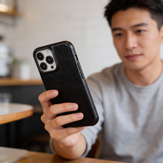 iPhone 13-16 Nahkakuori MagSafe-yhteensopiva 5