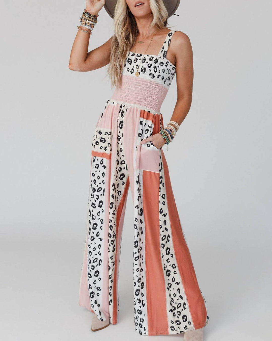 Naisten Jumpsuit Leveillä Jaloilla Polyesterista Elegantti Mukava-1