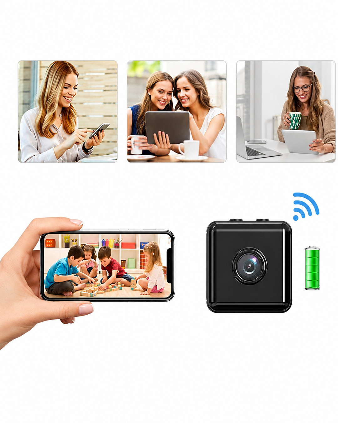 Langaton Mini WiFi Turvakamera 1080P