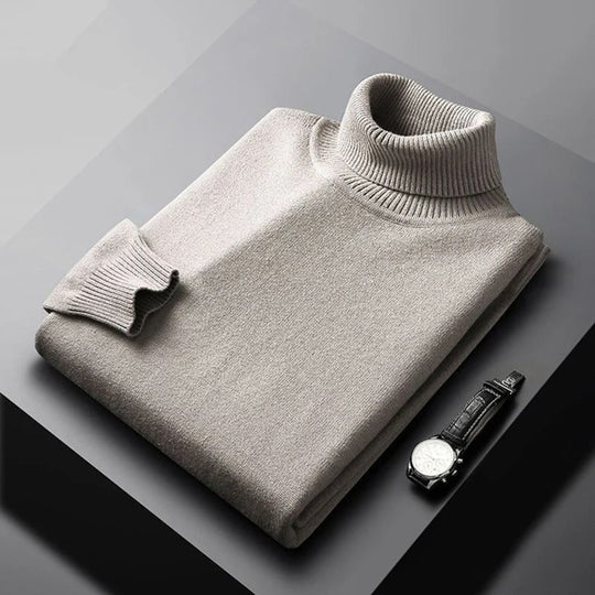 Miesten T Paita Turtleneck Lämmin Puuvilla-Akryyli 2