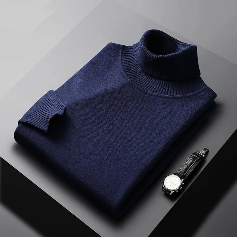 Miesten T Paita Turtleneck Lämmin Puuvilla-Akryyli 1
