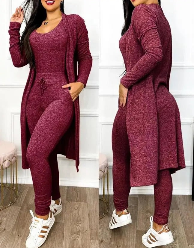 Kiristysnauha Pocket Design Jumpsuit & takki Set