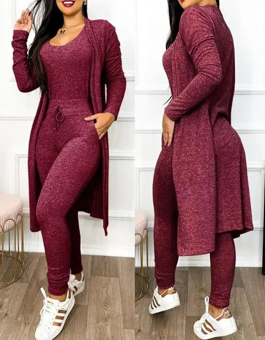 Kiristysnauha Pocket Design Jumpsuit & takki Set