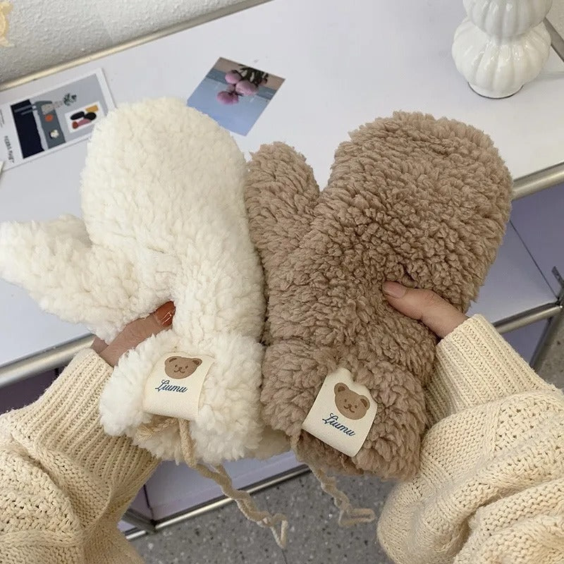 Kawaii Plush Lämpimät Käsineet