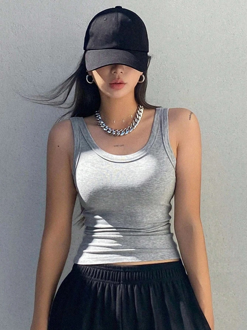 Naisten neulottu hihaton Camisole Tank Topi