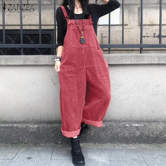 Naisten Corduroy Jumpsuit