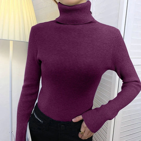 Naisten Kashmir Turtleneck Villapaita