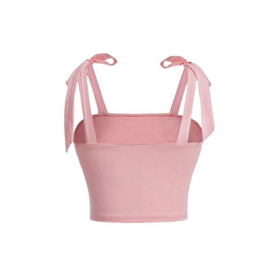 Naisten röyhelö Tie olkapää Crop top