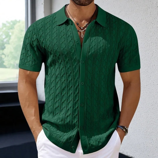 Miesten retro-jacquard-neulepolo