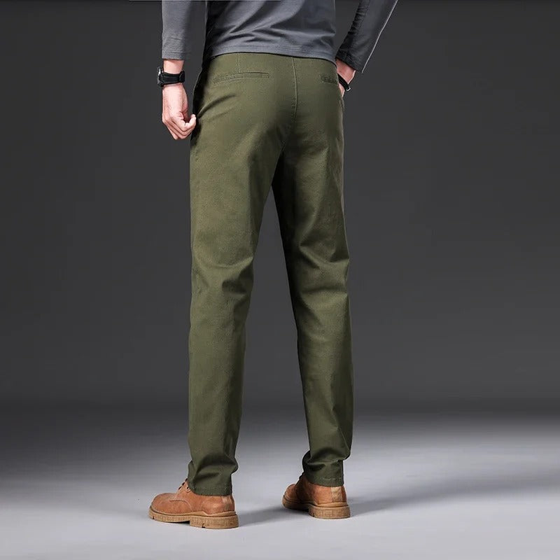 Miesten slim fit -malliset puuvillahousut