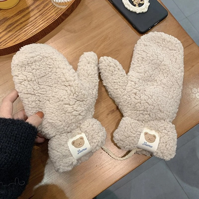 Kawaii Plush Lämpimät Käsineet