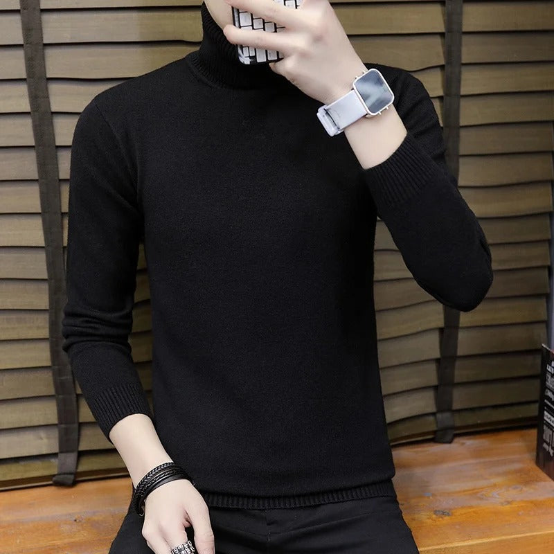 Miesten Slim Turtleneck Villapaita