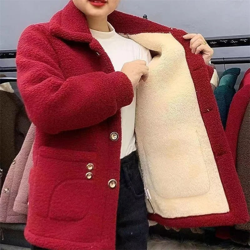 Naisten talven paksu fleece takki