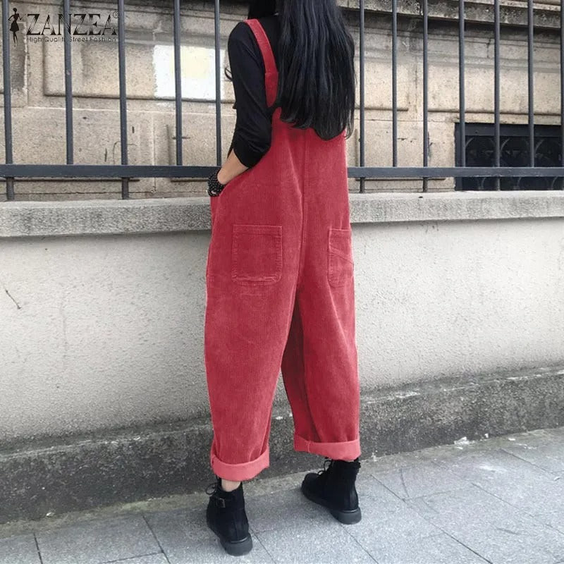 Naisten Corduroy Jumpsuit