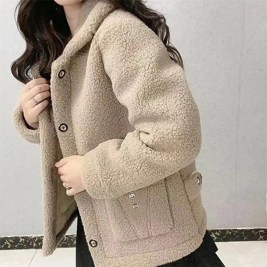 Naisten talven paksu fleece takki