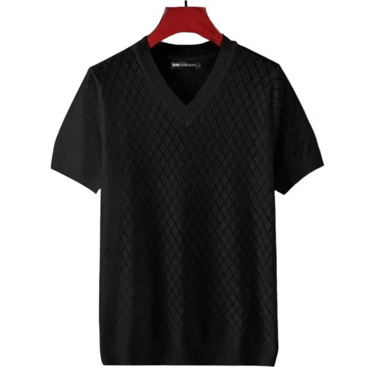 Miesten Ice Silk V-aukkoinen T-paita