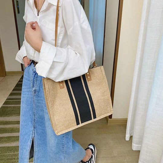 Naisten Canvas Bucket Tote
