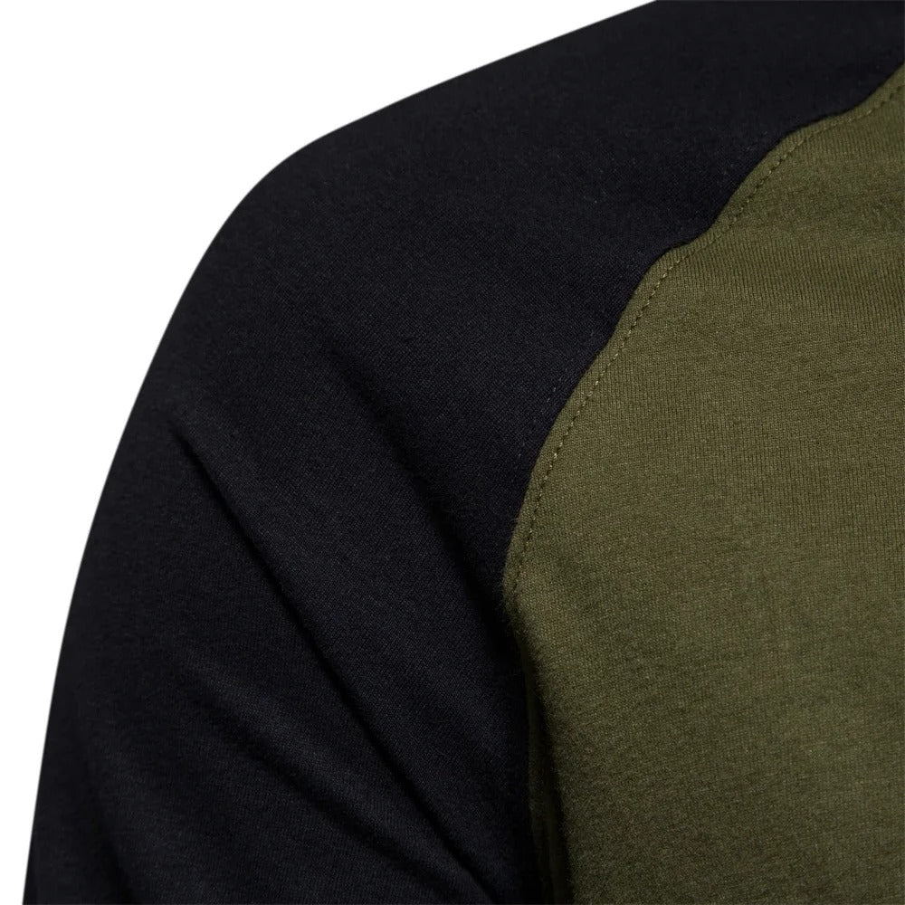 Miesten pitkähihainen Patchwork T-paita