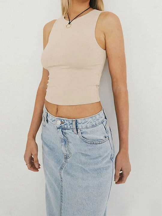 Naisten hihaton Slim Fit urheiluliivi