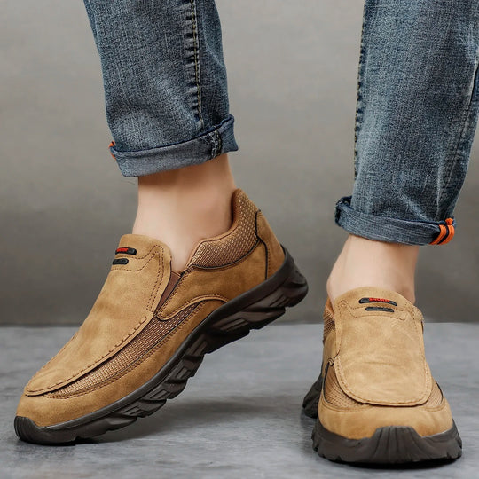 Miesten nahkaiset loafer-lenkkarit