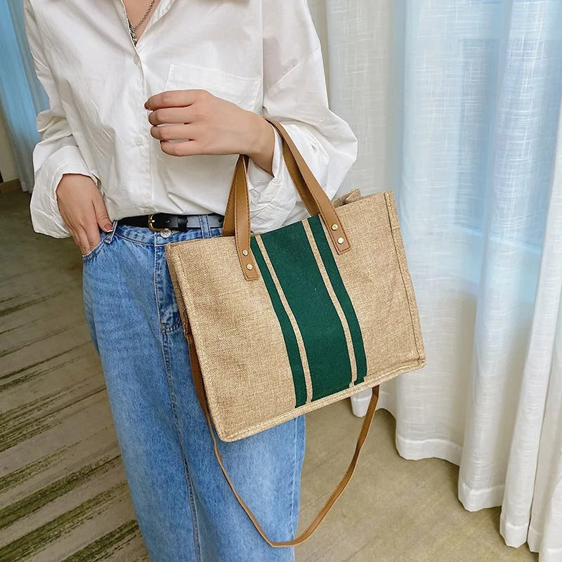 Naisten Canvas Bucket Tote