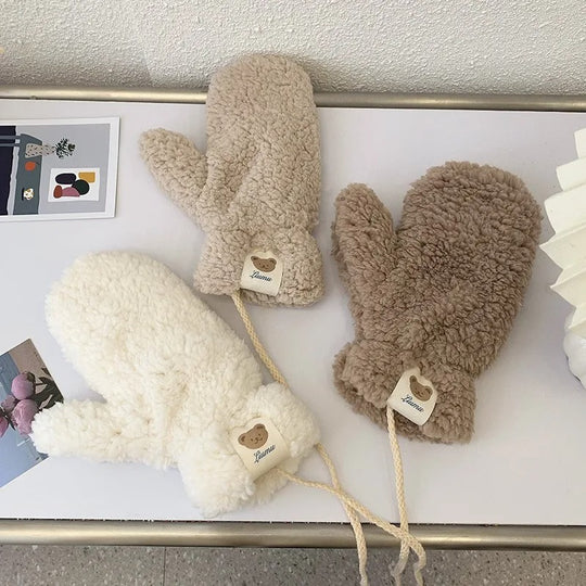 Kawaii Plush Lämpimät Käsineet