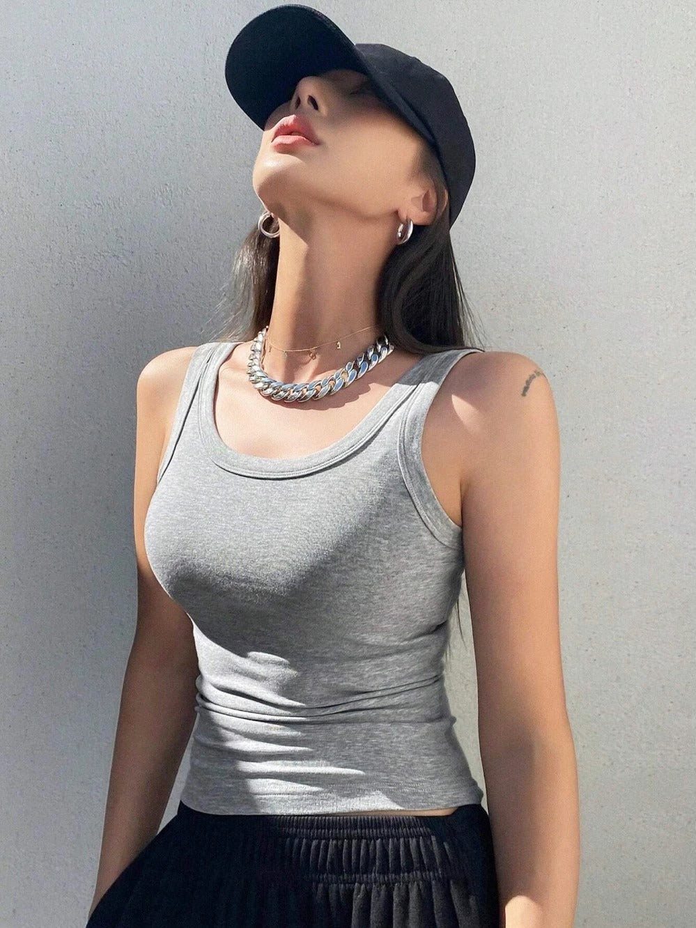 Naisten neulottu hihaton Camisole Tank Topi