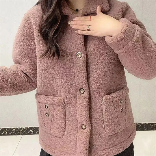 Naisten talven paksu fleece takki
