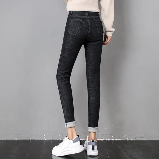 Naisten Retro Thermal Skinny farkut