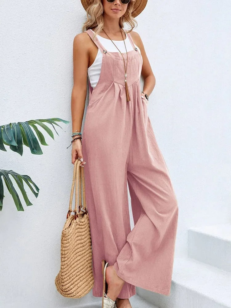 Naisten leveä jalka Baggy Bib Jumpsuit