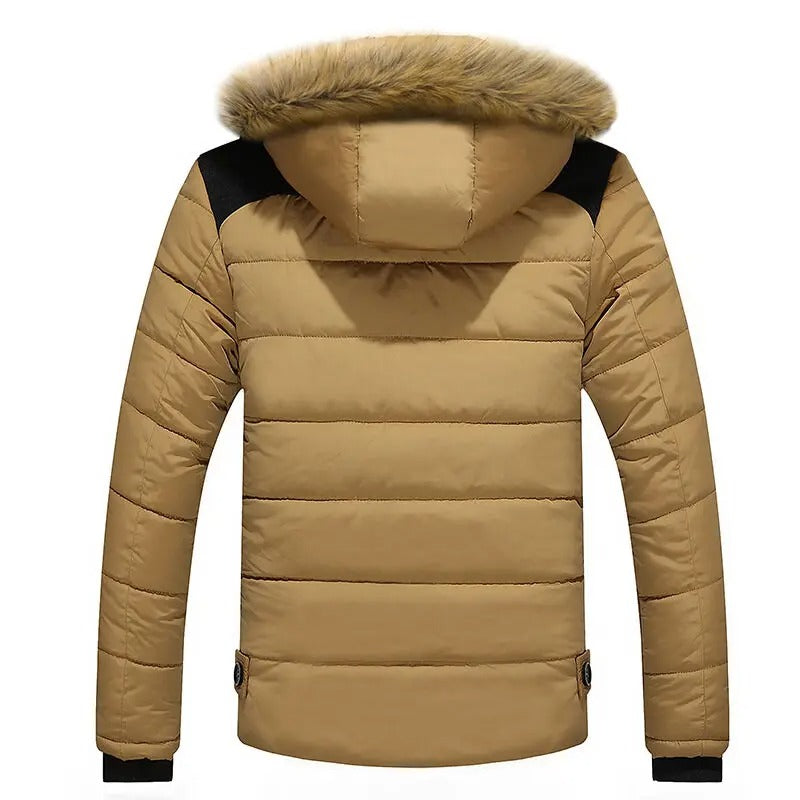 Miesten Fleece turkis alas puuvilla Parka