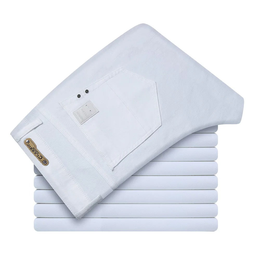 Miesten valkoiset slim fit -farkut