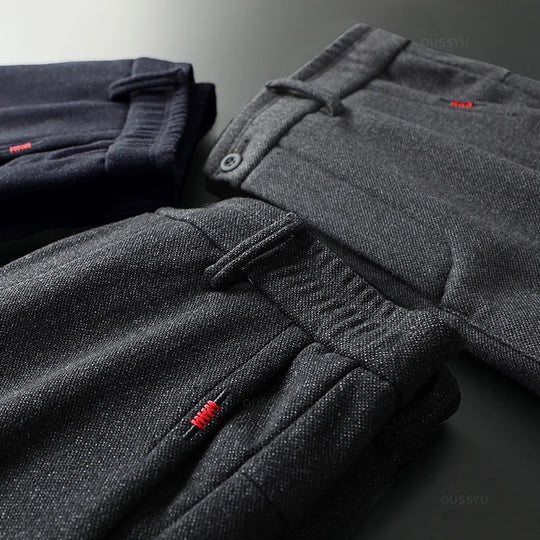 Miesten slim fit -puuvillahousut