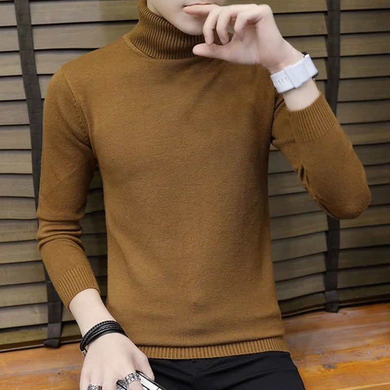 Miesten Slim Turtleneck Villapaita