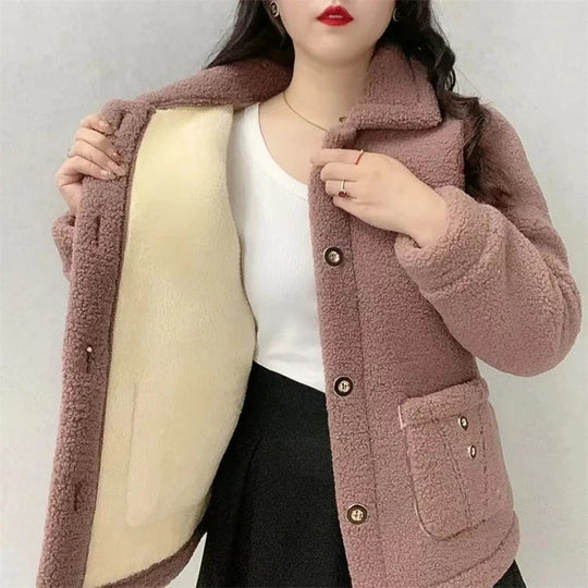 Naisten talven paksu fleece takki
