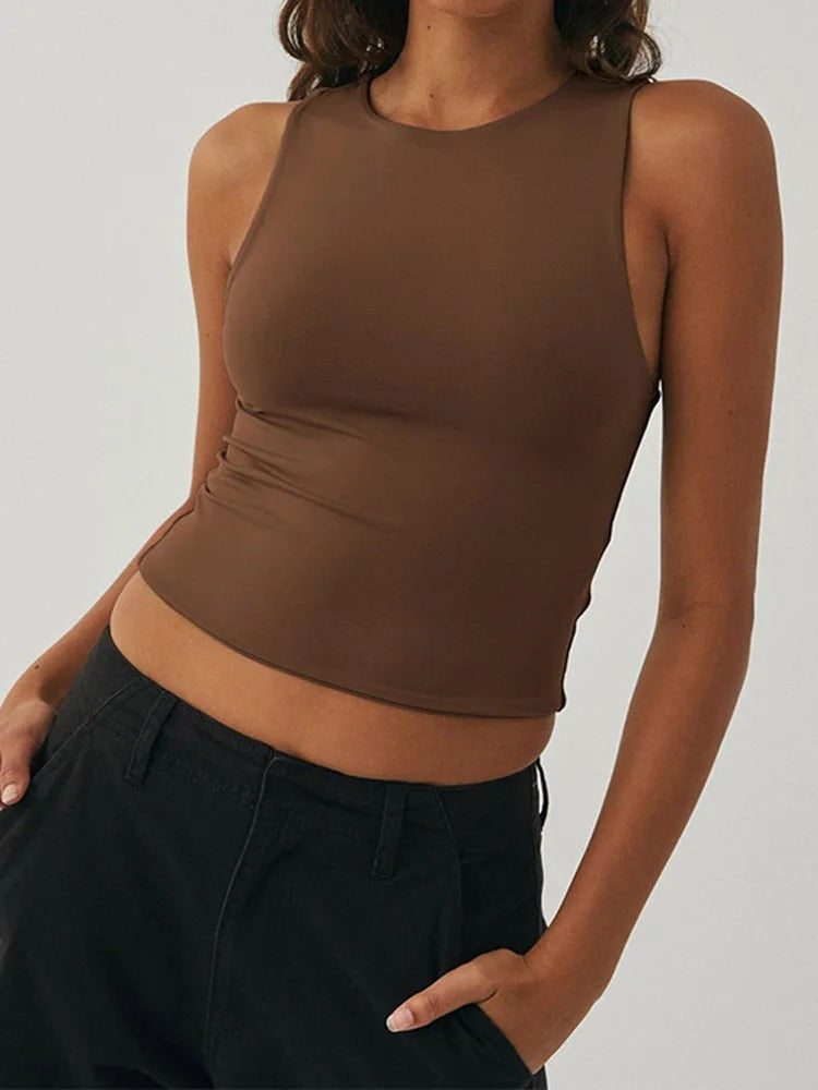 Naisten hihaton Slim Fit urheiluliivi