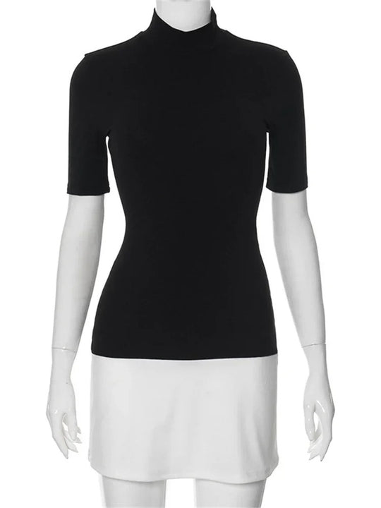Naisten kontrastinen patchwork-bodycon-minimekko