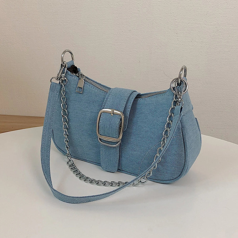 Naisten Denim Crossbody laukku