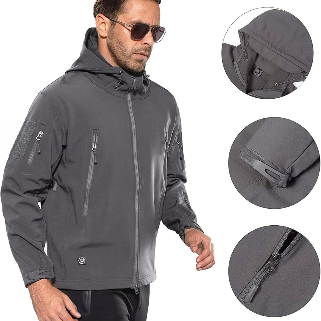 Miesten vedenpitävä taktinen Soft Shell takki