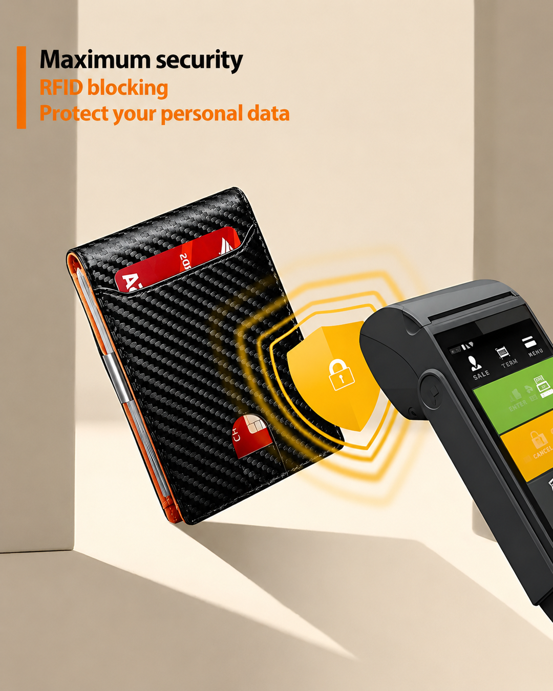 Miesten Kompakti Lompakko RFID Suojauksella