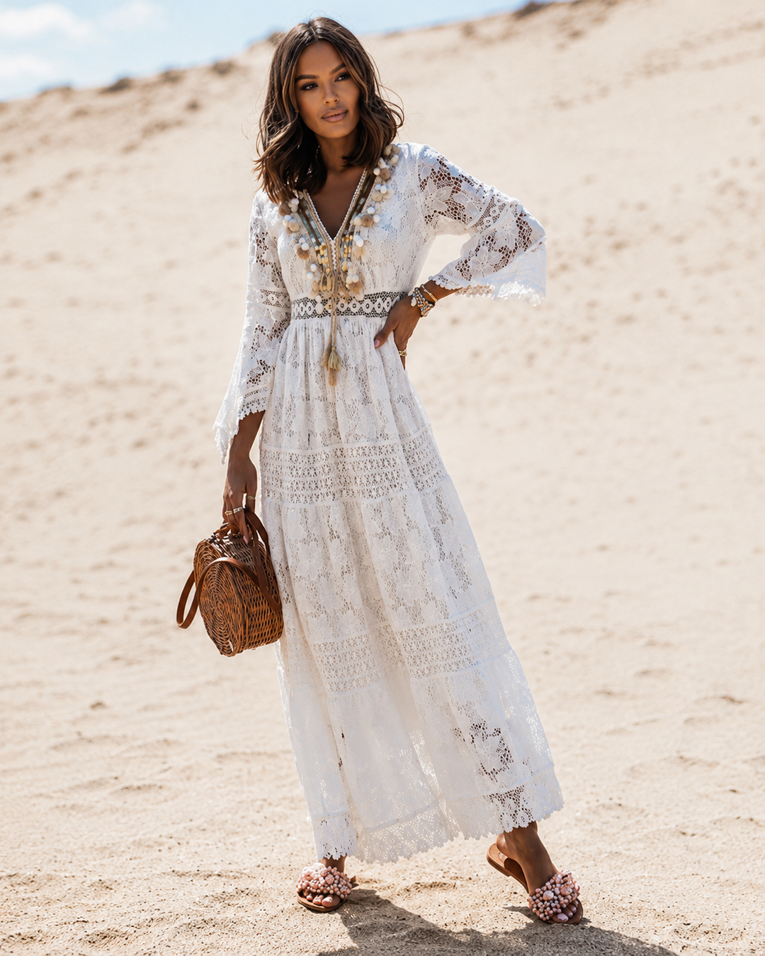 Naisten Boho-mekko Pitkät Hihat