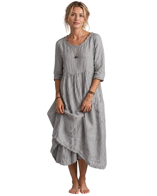 Naisten Midi Mekko Vintage Liina Tyyli